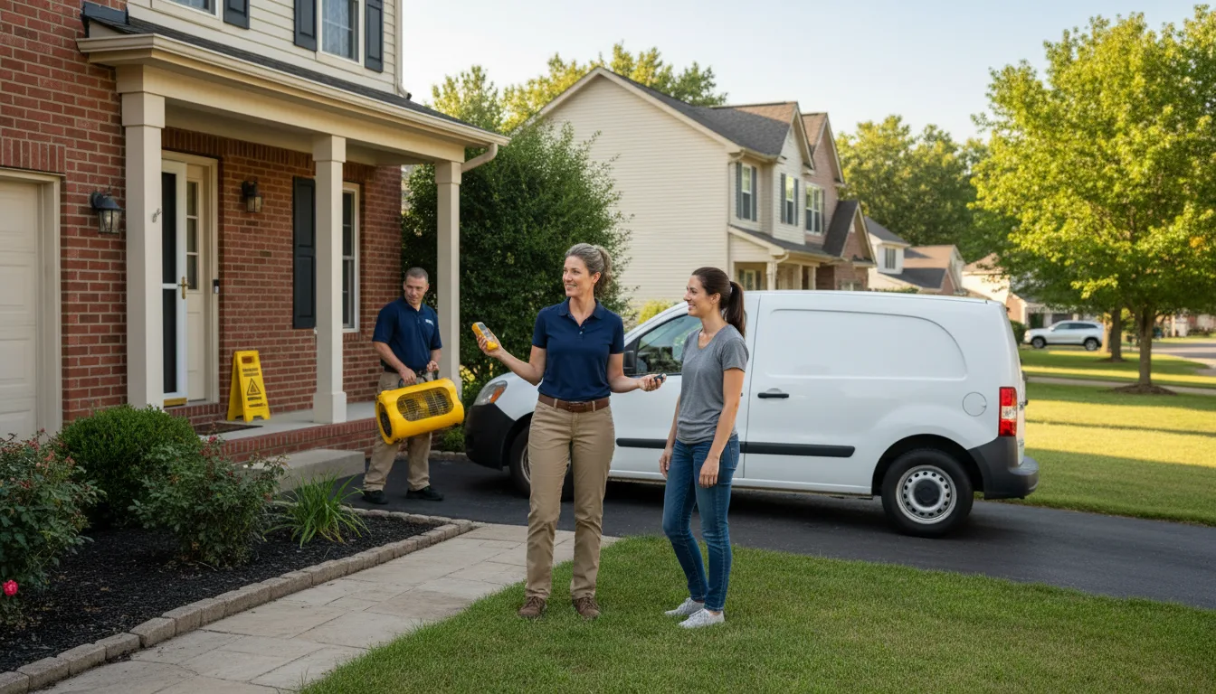 Residential water damage restoration in Pleasant Garden, NC
